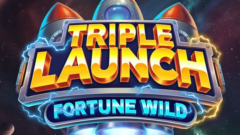 Interface do jogo de slot Triple Launch Fortune Wild com elementos futuristas