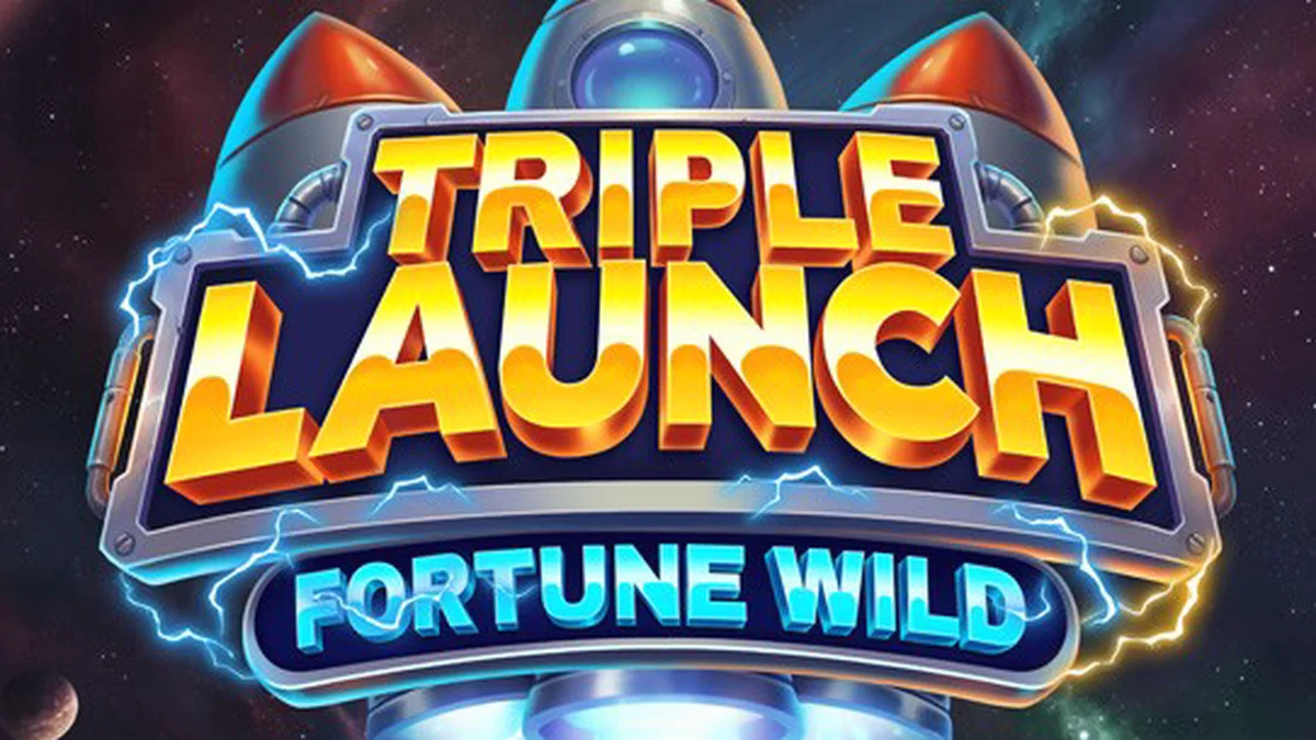 Interface do jogo de slot Triple Launch Fortune Wild com elementos futuristas