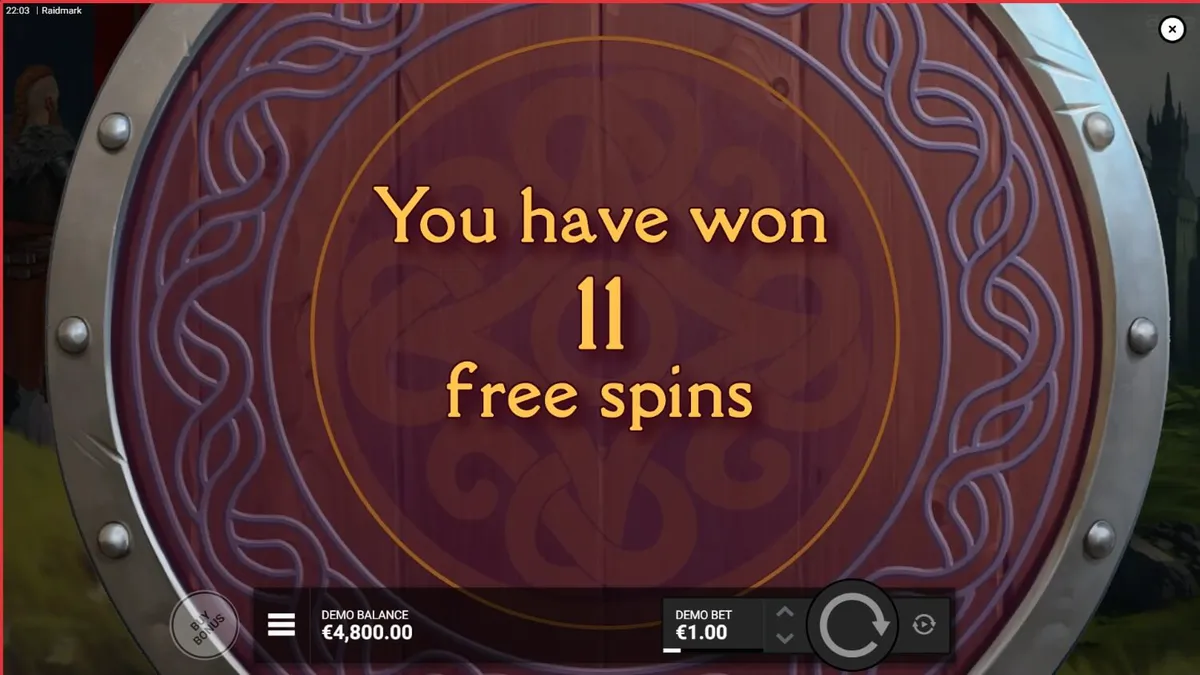 Cena de batalha épica no slot Raidmark com temática Viking